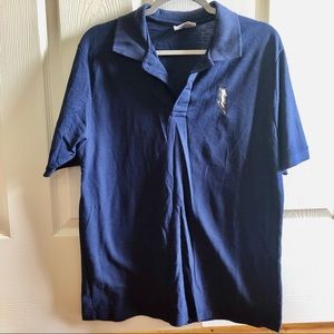 NFL Chargers Lightning Bolt Blue Polo Shirt, Mens Size Large Crystal Springs Tee